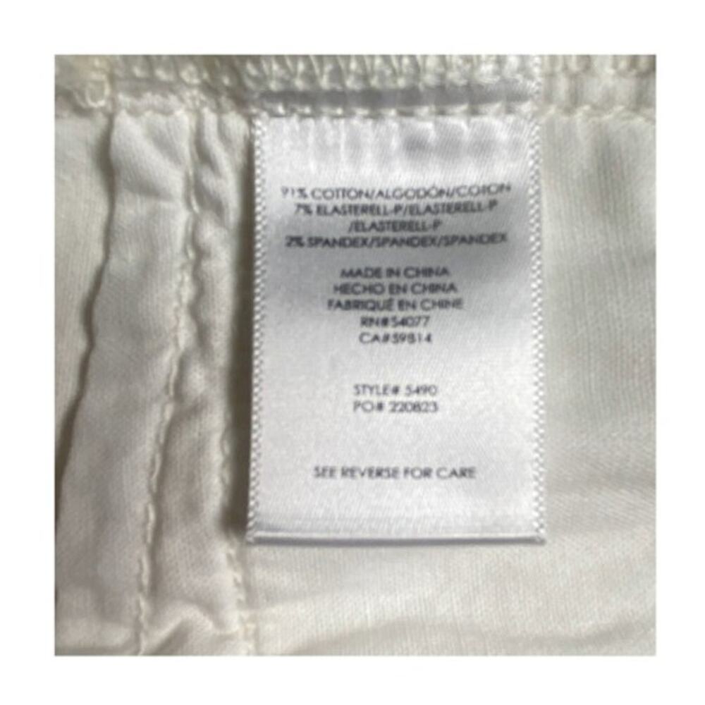 Cabi Slim Boyfriend Jeans Women 2 Cream Floral Embroidered Stretch - Picture 8 of 12